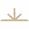 Ekena Millwork Saratoga Rough Sawn Timber Gable Bracket, Douglas Fir, 108"W x 49"H x 6"D x 6"F, 11/12 Pitch GBW108X49X0606SAR00RDF - alternate 1